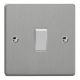 XDE20W.BS Varilight 1 Gang 20 Amp Double Pole Switch Essential Brushed Steel Finish With White Switch