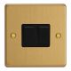 XDE2B.BB Varilight 2 Gang 10 Amp Switch Essential Brushed Brass Finish With Black Switches