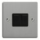 XDE2B.BS Varilight 2 Gang 10 Amp Switch Essential Brushed Steel Finish With Black Switches