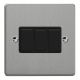 XDE3B.BS Varilight 3 Gang 10 Amp Switch Essential Brushed Steel Finish With Black Switches