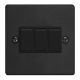 XDE3B.MB Varilight 3 Gang 10 Amp Switch Essential Matt Black Finish With Black Switches