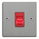 XDE45S.BS Varilight 45 Amp Double Pole Cooker Switch Essential Brushed Steel Finish With Red Switch