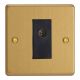 XDEG8ISOB.BB Varilight 1 Gang Black Isolated Co-axial TV Socket Essential Brushed Brass Finish