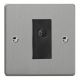 XDEG8ISOB.BS Varilight 1 Gang Black Isolated Co-axial TV Socket Essential Brushed Steel Finish