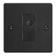 XDEG8ISOB.MB Varilight 1 Gang Black Isolated Co-axial TV Socket Essential Matt Black Finish