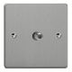 XDE8S.BS Varilight 1 Gang Black Satellite TV Socket Essential Brushed Steel Finish