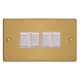 XDE9W.BB Varilight 4 Gang 10 Amp Switch Essential Brushed Brass Finish With White Switches