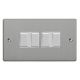 XDE9W.BS Varilight 4 Gang 10 Amp Switch Essential Brushed Steel Finish With White Switches