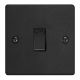 XDEBP1B.MB [XDEPGY1.MB +  G100PB] Varilight 1 Gang 10 Amp Push-to-make, Bell Push, Retractive Switch Essential Matt Black Finish With Black Switch