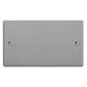 XDEDB.BS Varilight Double Blank Plate Essential Brushed Steel Finish