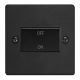 XDEFIB.MB Varilight Fan Isolating 10 Amp Triple Pole Switch Essential Matt Black Finish With Black Switch