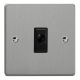 XDEFOB.BS Varilight Flex Outlet 16 Amp with Cable Clamp Essential Brushed Steel Finish With Black Flex Outlet