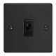 XDEFOB.MB Varilight Flex Outlet 16 Amp with Cable Clamp Essential Matt Black Finish With Black Flex Outlet