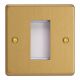 XDEG1.BB Varilight 1 Gang Data Grid Face Plate For 1 Data Module Width Essential Brushed Brass Finish