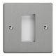 XDEG1.BS Varilight 1 Gang Data Grid Face Plate For 1 Data Module Width Essential Brushed Steel Finish