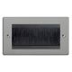 XDEGBRDB.BS [XDEG4.BS + DBRDB] Varilight 4 Gang Black Data Brush Outlet Essential Brushed Steel Finish