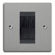 XDEGBRHB.BS [XDEG1.BS + DBRHB] Varilight 1 Gang Black Data Brush Outlet Essential Brushed Steel Finish