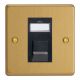 XDEGRJ456B.BB [XDEG1.BB + DRJ456B] Varilight 1 Gang Black Cat6 Networking Socket Essential Brushed Brass Finish