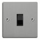 XDER1B.BS [XDEPGY1.BS + G102SRB] Varilight 1 Gang 10 Amp 2 Way & Off Retractive Switch Essential Brushed Steel Finish With Black Switch