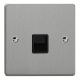 XDEGTMB.BS Varilight 1 Gang Black Telephone Master Socket Essential Brushed Steel Finish