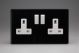 XDL5WS Varilight 2 Gang 13 Amp Double Pole Switched Socket Screwless Part M High Contrast With White Sockets and White Switches
