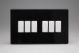 XDL96WS Varilight 6 Gang 10 Amp Switch Screwless Part M High Contrast With White Switches