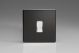 XDLR1S Varilight 1 Gang 10 Amp 2 Way & Off Retractive Switch Screwless Premium Black Plastic With Polished Chrome Switch