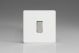XDQ7S Varilight 1 Gang Intermediate (3 Way) 10 Amp Switch Screwless Premium White Plastic With Polished Chrome Switch