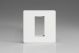 XDQG1S Varilight 1 Gang Data Grid Face Plate For 1 Data Module Width Screwless Premium White Plastic