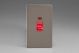 XDR45NS Varilight 45 Amp Double Pole Vertical Cooker Switch with Neon Screwless Pewter Effect Finish With Red Switch