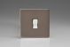 XDRR1S Varilight 1 Gang 10 Amp 2 Way & Off Retractive Switch Screwless Pewter Effect Finish With Polished Chrome Switch