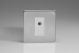 XDSG8ISOWS [XDSG1S + D8ISOW] Varilight 1 Gang White Isolated Co-axial TV Socket Screwless Brushed Stainless Steel