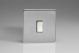 XDSR1S Varilight 1 Gang 10 Amp 2 Way & Off Retractive Switch Screwless Brushed Stainless Steel With Brushed Steel Switch