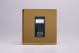 XDVGRJ456BS [XDVG1S + DRJ456B] Varilight 1 Gang Black Cat6 Networking Socket Screwless Polished Brass Coated