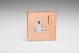 XDY4WS.AC Varilight 1 Gang 13 Amp Double Pole Switched Socket Screwless Antimicrobial/Antiviral Unlaquered Copper Cu29 