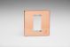 Varilight 1 Gang Data Grid Face Plate For 1 Data Module Width Screwless Antimicrobial/Antiviral Unlaquered Copper Cu29 