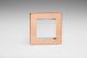 Varilight 2 Gang Data Grid Face Plate For 2 Data Module Widths Screwless Antimicrobial/Antiviral Unlaquered Copper Cu29 