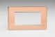 Varilight 4 Gang Data Grid Face Plate For 3 or 4 Data Module Widths Screwless Antimicrobial/Antiviral Unlaquered Copper Cu29 