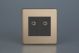 XDYG88BS.BC [XDYG2S.BC + 2x D8B] Varilight 2 Gang Black Co-axial TV Socket Urban Screwless Brushed Copper Finish