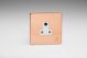 Varilight 1 Gang 5 Amp White Round Pin Socket 0-1150 Watts Screwless Antimicrobial/Antiviral Unlaquered Copper Cu29 