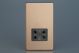 XDYSSBS.BC Varilight Black Dual Voltage 240V/115V IP41 Shaver Socket Urban Screwless Brushed Copper Finish With Black Socket