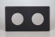 XEYG2S.MB Varilight European VariGrid Double faceplate with a 2 hole cut-out in Matt Black