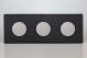 XEYG3S.MB Varilight European VariGrid Triple faceplate with a 3 hole cut-out in Matt Black