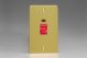 XFB45N Varilight 45 Amp Double Pole Vertical Cooker Switch with Neon Ultra Flat Brushed Brass Effect Finish With Red Switch