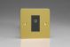 XFBG8ISOB [XFBG1 + D8ISOB] Varilight 1 Gang Black Isolated Co-axial TV Socket Ultra Flat Brushed Brass Effect Finish