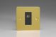 XFBG8SB [XFBG1 + D8SB] Varilight 1 Gang Black Satellite TV Socket Ultra Flat Brushed Brass Effect Finish