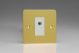 XFBG8W [XFBG1 + D8W] Varilight 1 Gang White Co-axial TV Socket Ultra Flat Brushed Brass Effect Finish