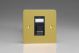 XFBGRJ456B [XFBG1 + DRJ456B] Varilight 1 Gang Black Cat6 Networking Socket Ultra Flat Brushed Brass Effect Finish