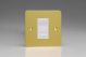 XFBGRJ45W [XFBG1 + DRJ45W] Varilight 1 Gang White Cat5e Networking Socket Ultra Flat Brushed Brass Effect Finish