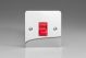 XFC45S Varilight 45 Amp Double Pole Cooker Switch Ultra Flat Polished Chrome Coated With Red Switch